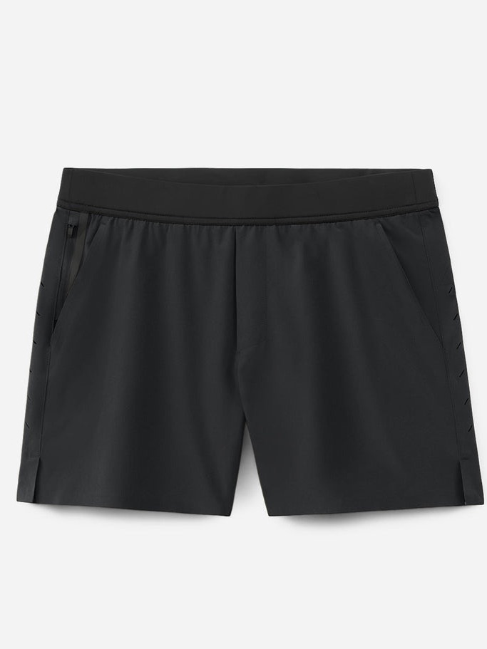 Ten Thousand Men's Interval 5” Black Athletic Shorts Training Running